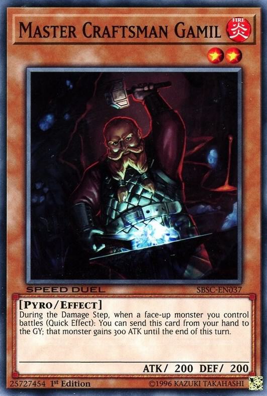 Master Craftsman Gamil SBSC-EN037 card from Speed Duel: Scars of Battle