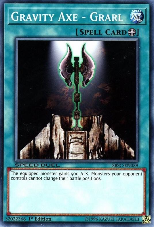 Gravity Axe - Grarl SBSC-EN039 card from Speed Duel: Scars of Battle