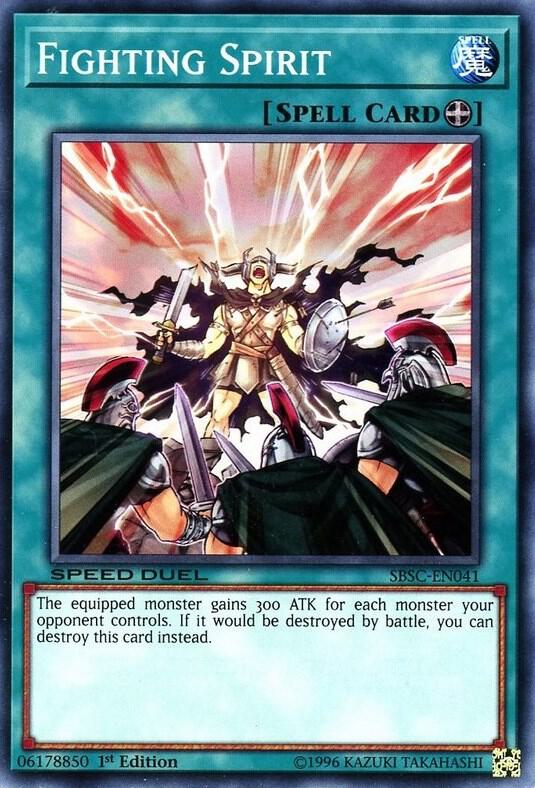 Fighting Spirit SBSC-EN041 card from Speed Duel: Scars of Battle