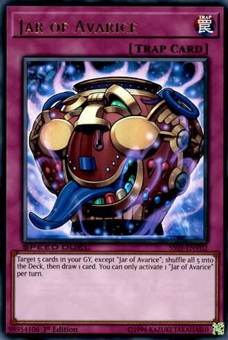 Jar of Avarice SS03-ENV02 card from Speed Duel Decks: Ultimate Predators