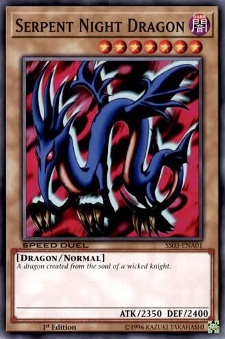 Serpent Night Dragon SS03-ENA01 card from Speed Duel Decks: Ultimate Predators