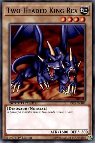 Two-Headed King Rex SS03-ENA02 card from Speed Duel Decks: Ultimate Predators