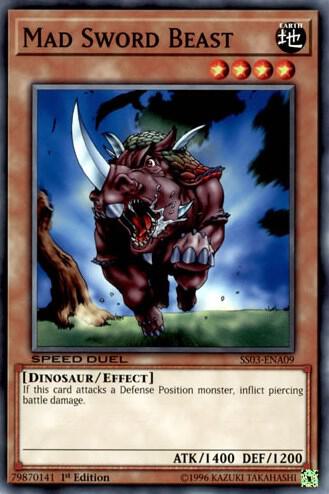 Mad Sword Beast SS03-ENA09 card from Speed Duel Decks: Ultimate Predators