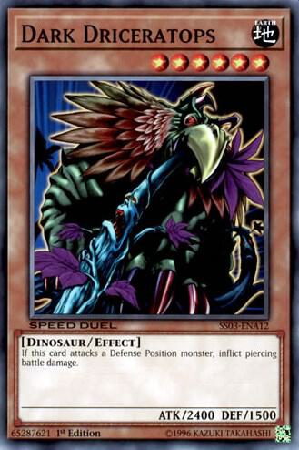 Dark Driceratops SS03-ENA12 card from Speed Duel Decks: Ultimate Predators