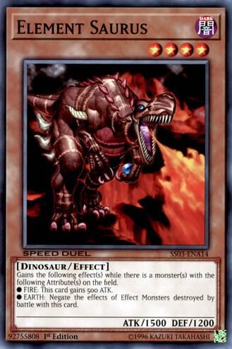 Element Saurus SS03-ENA14 card from Speed Duel Decks: Ultimate Predators