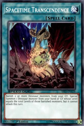 Spacetime Transcendence SS03-ENA19 card from Speed Duel Decks: Ultimate Predators
