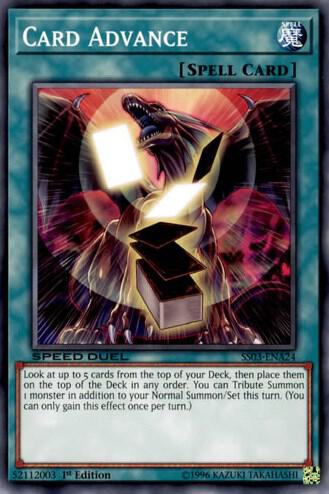 Card Advance SS03-ENA24 card from Speed Duel Decks: Ultimate Predators