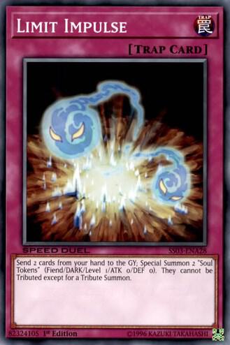 Limit Impulse SS03-ENA28 card from Speed Duel Decks: Ultimate Predators