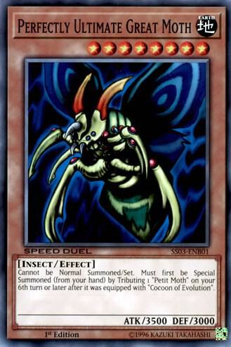 Perfectly Ultimate Great Moth SS03-ENB01 card from Speed Duel Decks: Ultimate Predators