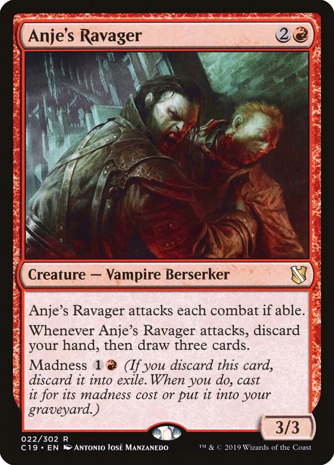 Anje's Ravager 22 card from Commander 2019
