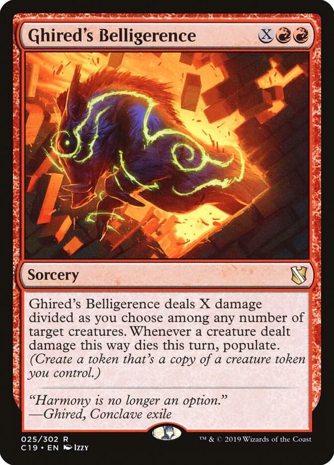 Ghired's Belligerence 25 card from Commander 2019