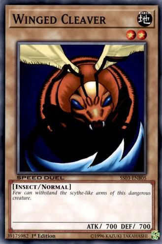 Winged Cleaver SS03-ENB05 card from Speed Duel Decks: Ultimate Predators