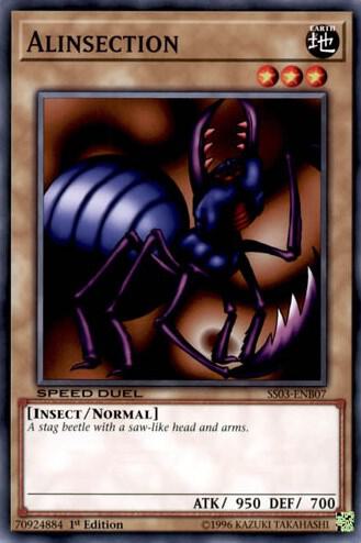Alinsection SS03-ENB07 card from Speed Duel Decks: Ultimate Predators