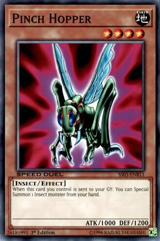 Pinch Hopper SS03-ENB11 card from Speed Duel Decks: Ultimate Predators