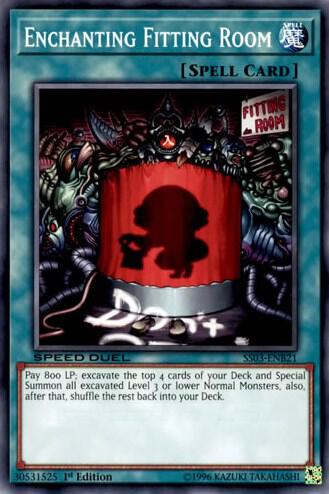 Enchanting Fitting Room SS03-ENB21 card from Speed Duel Decks: Ultimate Predators