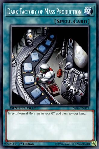 Dark Factory of Mass Production SS03-ENB22 card from Speed Duel Decks: Ultimate Predators