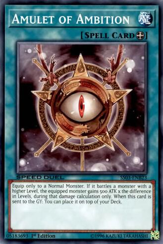 Amulet of Ambition SS03-ENB23 card from Speed Duel Decks: Ultimate Predators