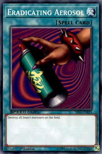 Eradicating Aerosol SS03-ENB25 card from Speed Duel Decks: Ultimate Predators
