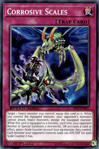 Corrosive Scales SS03-ENB27 card from Speed Duel Decks: Ultimate Predators