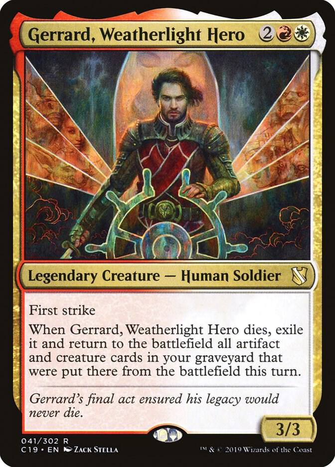 Gerrard, Weatherlight Hero 41 card from Commander 2019