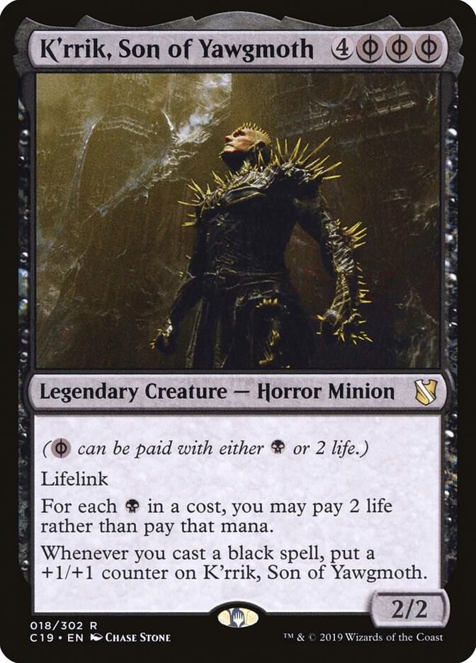 K'rrik, Son of Yawgmoth 18 card from Commander 2019
