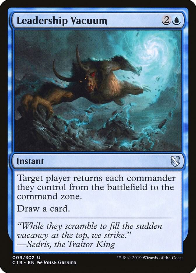 Leadership Vacuum 9 card from Commander 2019