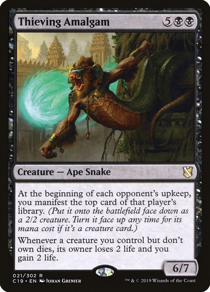 Thieving Amalgam 21 card from Commander 2019