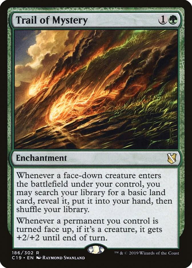 Trail of Mystery 186 card from Commander 2019