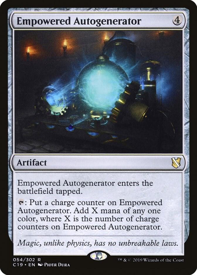 Empowered Autogenerator 54 card from Commander 2019