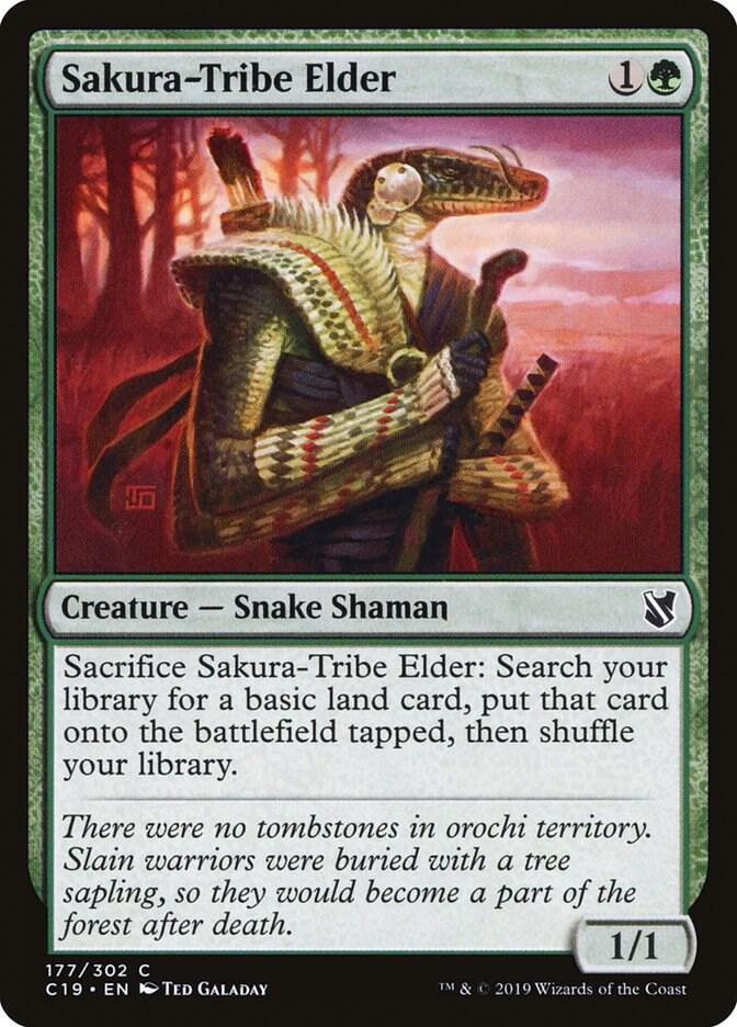 Sakura-Tribe Elder 177 card from Commander 2019