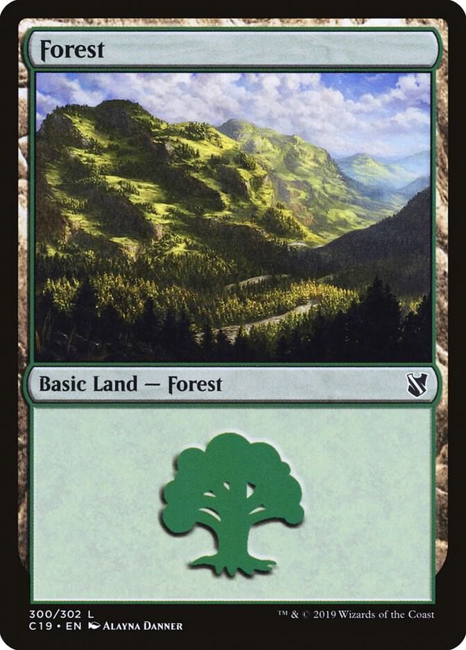 Forest 300 card from Commander 2019