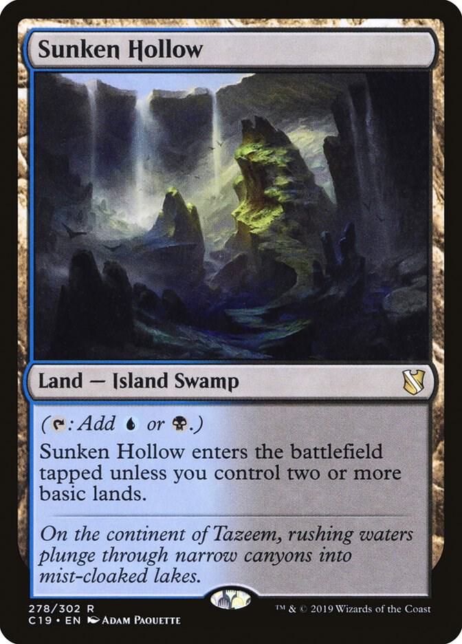 Sunken Hollow 278 card from Commander 2019