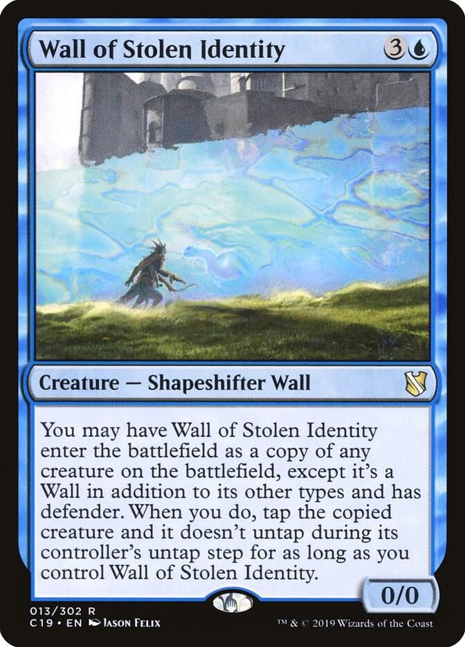 Wall of Stolen Identity 13 card from Commander 2019