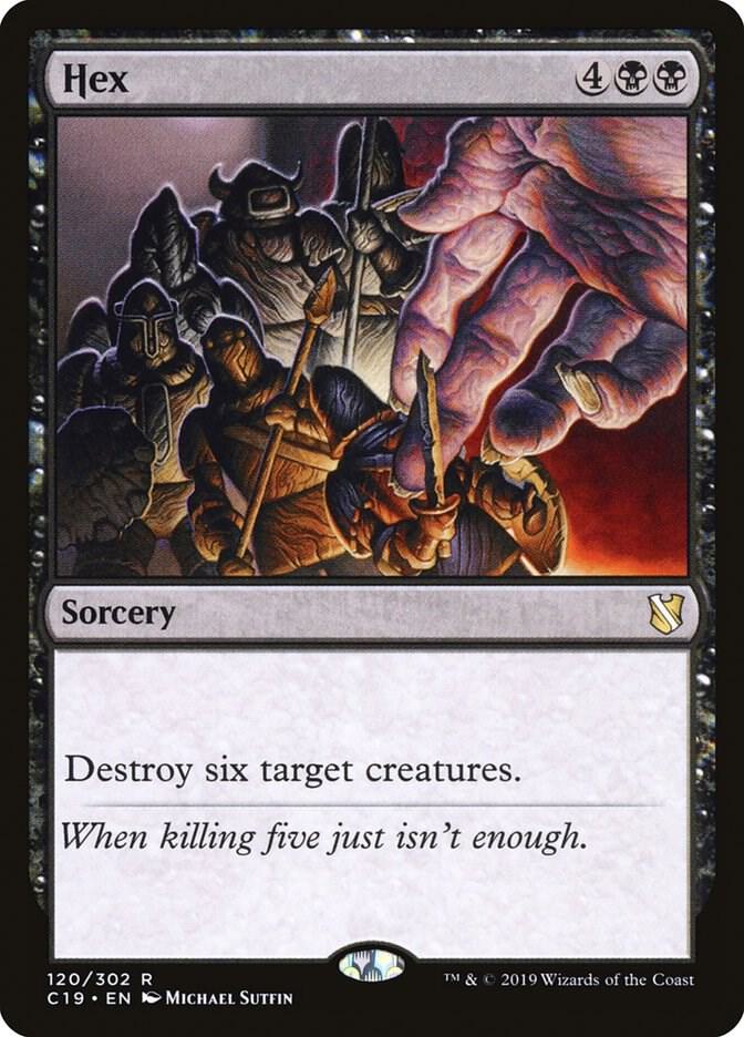 Hex 120 card from Commander 2019