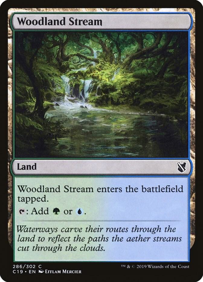 Woodland Stream 286 card from Commander 2019