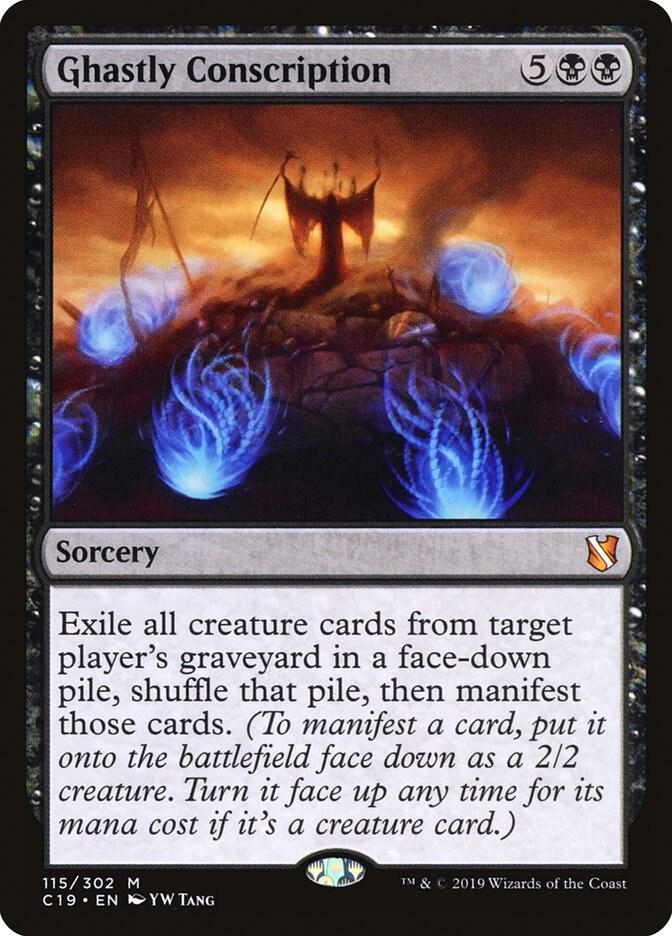 Ghastly Conscription 115 card from Commander 2019