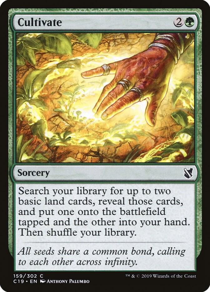 Cultivate 159 card from Commander 2019