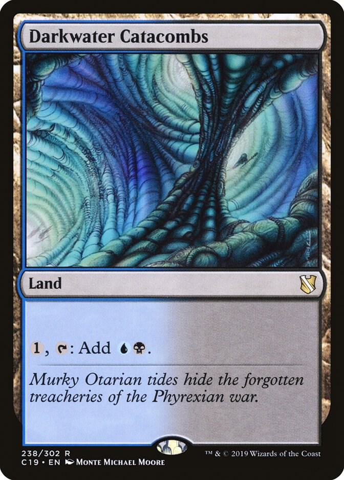 Darkwater Catacombs 238 card from Commander 2019