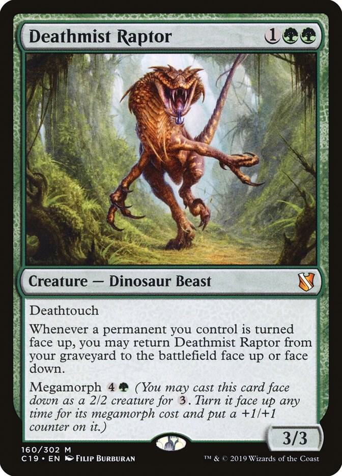 Deathmist Raptor 160 card from Commander 2019