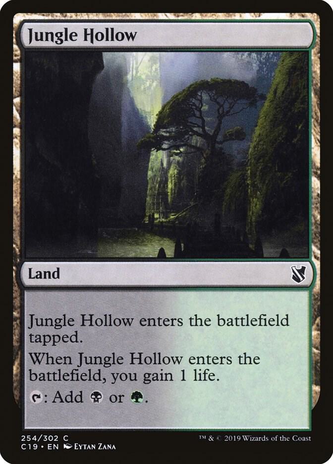 Jungle Hollow 254 card from Commander 2019