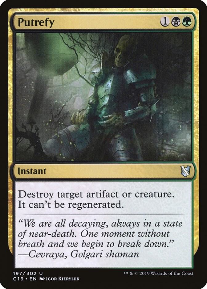 Putrefy 197 card from Commander 2019