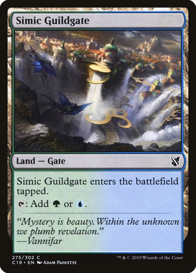 Simic Guildgate 275 card from Commander 2019