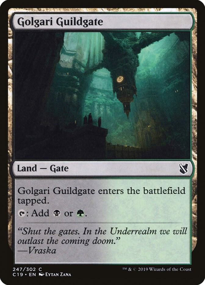 Golgari Guildgate 247 card from Commander 2019