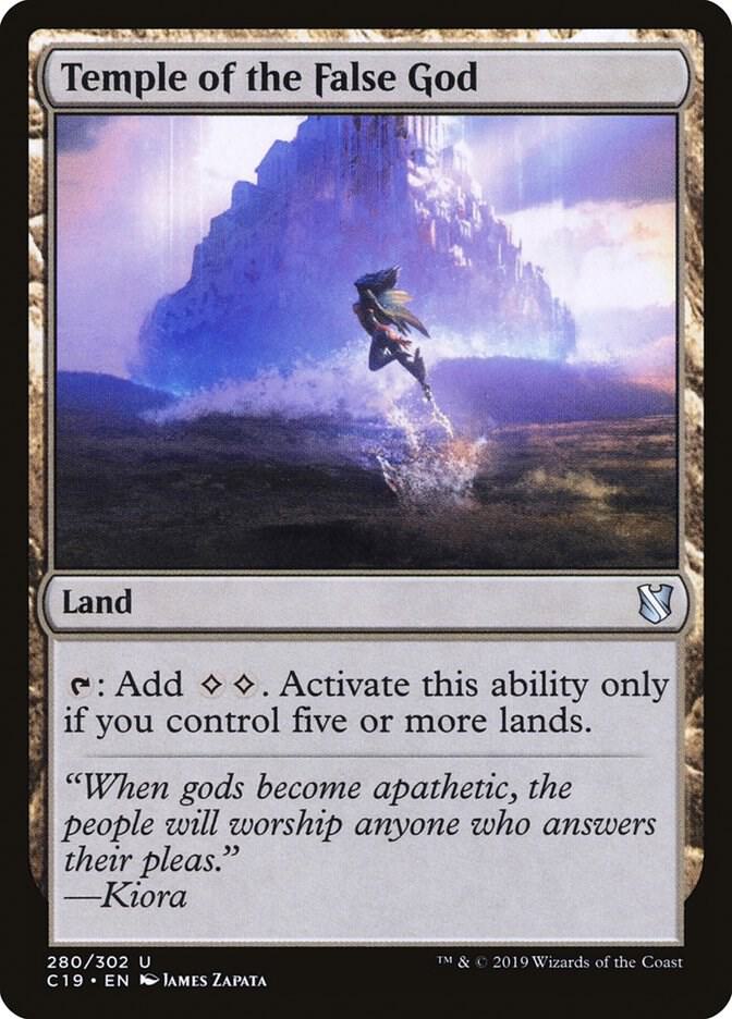 Temple of the False God 280 card from Commander 2019