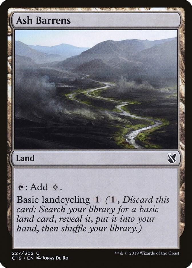 Ash Barrens 227 card from Commander 2019