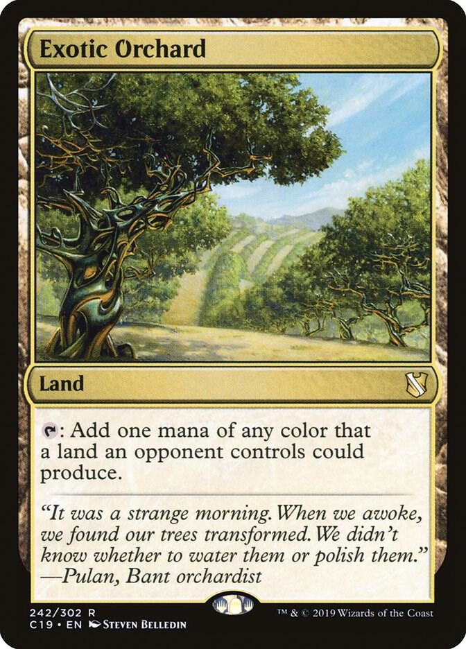 Exotic Orchard 242 card from Commander 2019