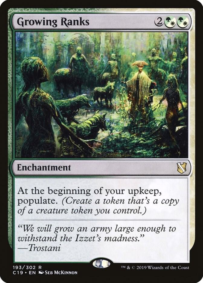Growing Ranks 193 card from Commander 2019