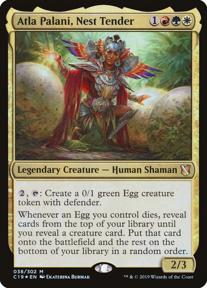 Atla Palani, Nest Tender 38 card from Commander 2019