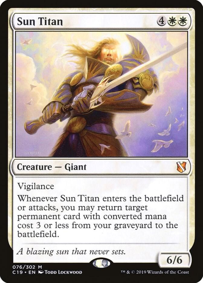 Sun Titan 76 card from Commander 2019