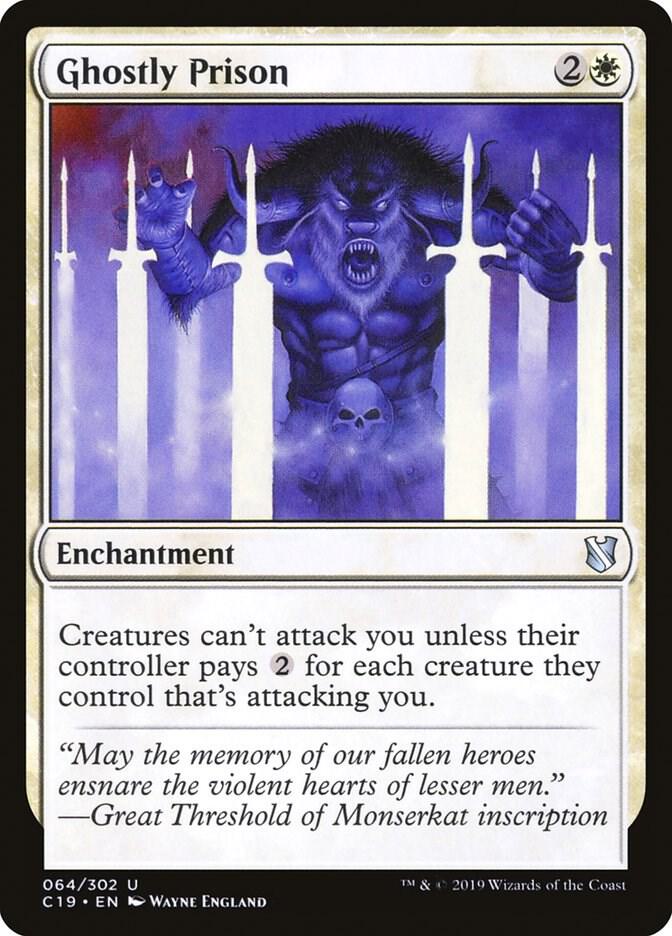 Ghostly Prison 64 card from Commander 2019